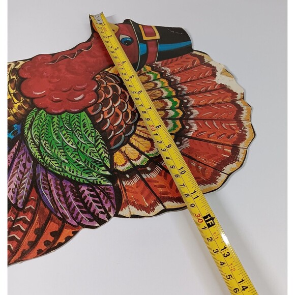 Party Time 1985 Turkey Diecut Thanksgiving Decoration Decor Vtg 8616 Wall Window - Picture 3 of 7